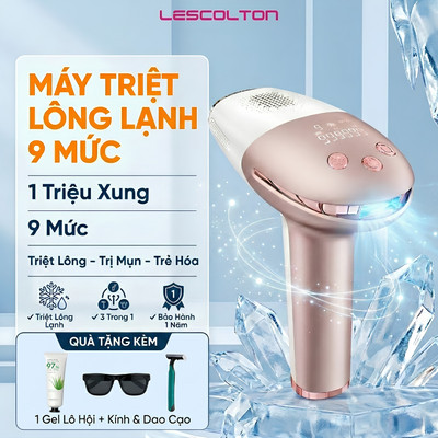 Máy triệt lông lạnh 9 MỨC mini vĩnh viễn LESCOLTON  tích hợp 3 chức năng triệt lạnh,trẻ hóa da, hỗ trợ trị thâm 2026