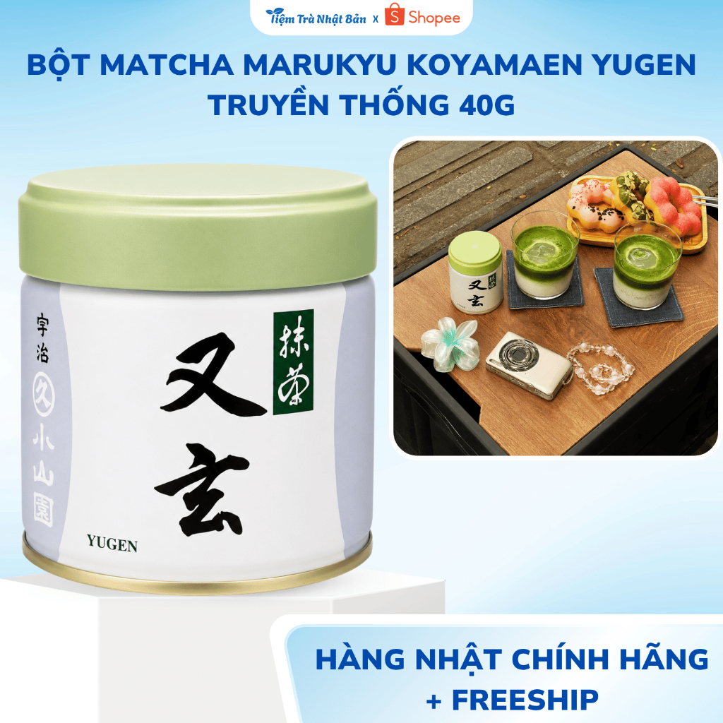 Bột Matcha Yugen Matcha Thơm Ngọt Đậm Hương Trà non Truyền Thống Nhật Bản Marukyu Koyamaen M36