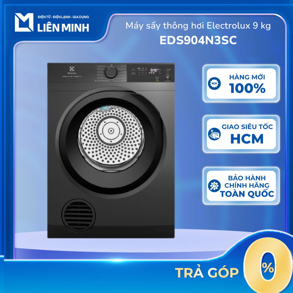 [Phí Lắp đặt 0Đ HN HCM] EDS904N3SC / EDS904H3WC - Máy sấy thông hơi Electrolux 9 Kg EDS904H3WC