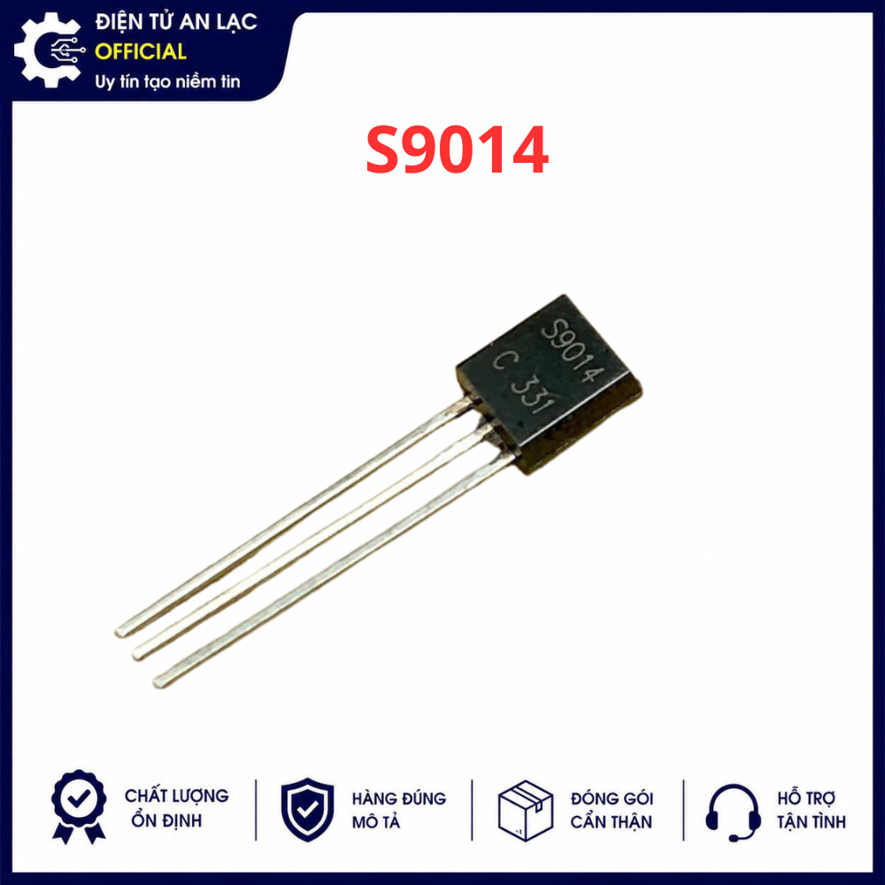[10 cái] Transistor S9014 9014 45V 100mA kênh N TO-92