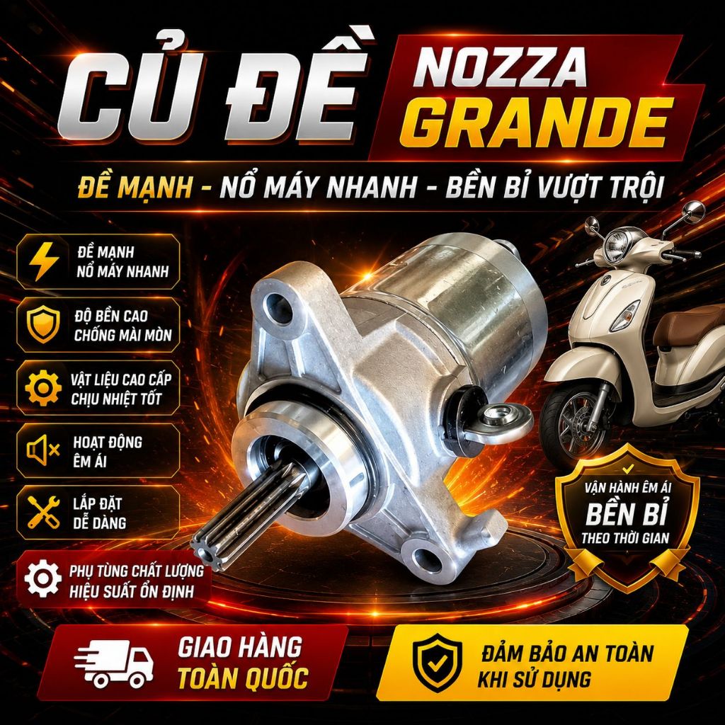 Củ Đề Nozza Grande | Mô Tơ Đề Xe Nozza Grande Khởi Động Mạnh Mẽ