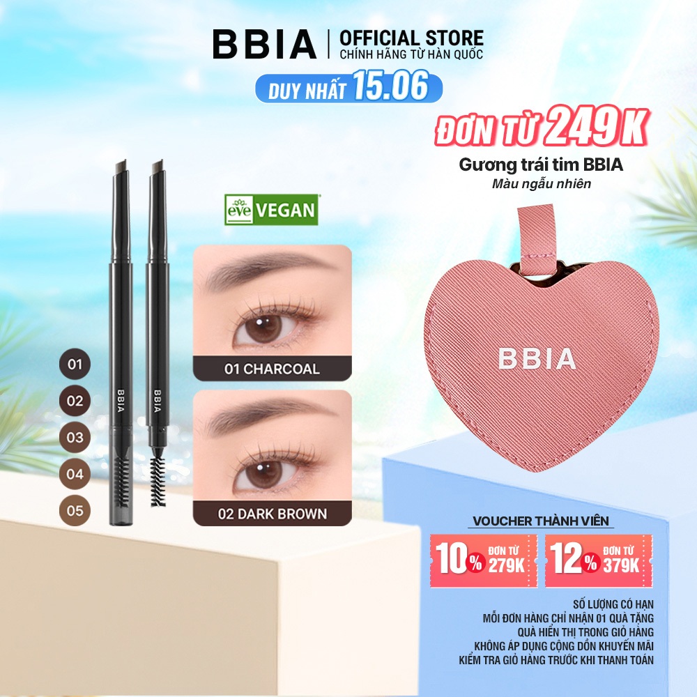 Chì kẻ mày lâu trôi BBIA Last Auto Eyebrow Pencil 0.25g