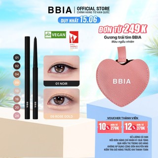 Kẻ mắt dạng gel thuần chay, chống nước tuyệt đỉnh BBIA Last Auto Gel Eyeliner 0.3g