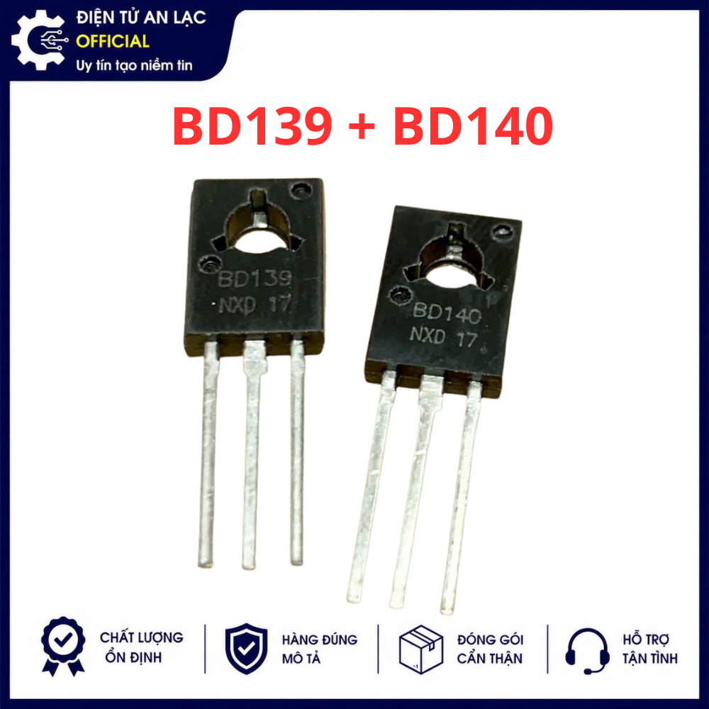 [5 con] Transistor BD139 BD140 TO-126 Kênh P 1.5A 80V TO-126