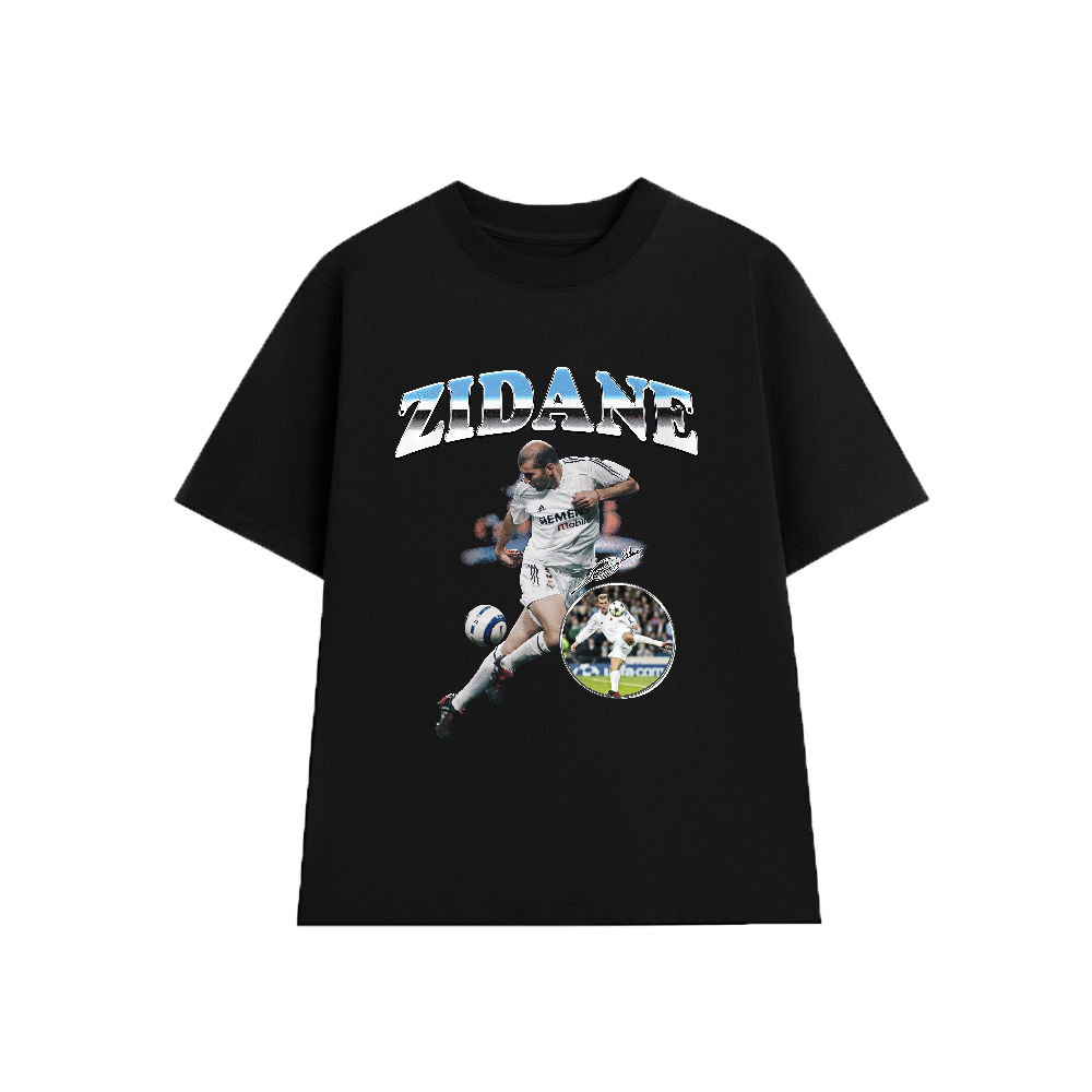 Áo Thun cầu thủ Zinedine Zidane - France, Unisex Form Rộng Cotton Mềm