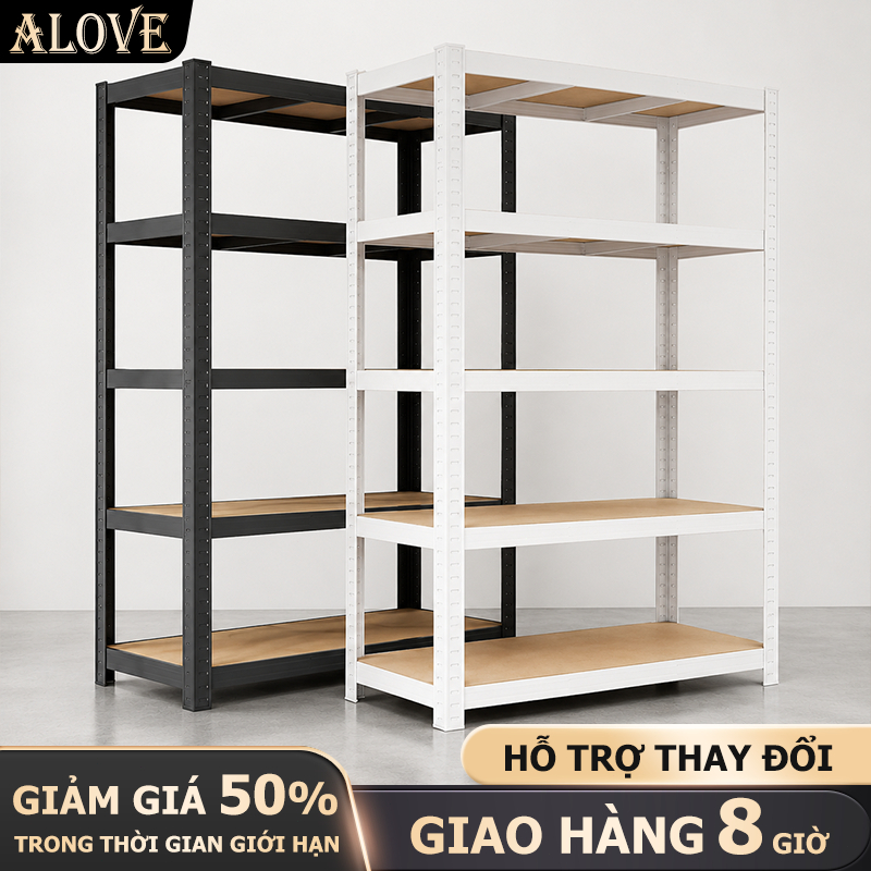 ALOVE Kệ Sắt V Lỗ Đa Năng Kệ Gỗ Nhiều Tầng Chịu Tải Nặng Dễ Lắp Đặt Không Cần Ốc Vít | BigBuy360 - bigbuy360.vn