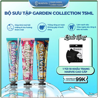 Kem Đánh Răng Marvis Garden Collection - Kissing Rose, Dream Osmanthus, Sinuous Lily 75ML