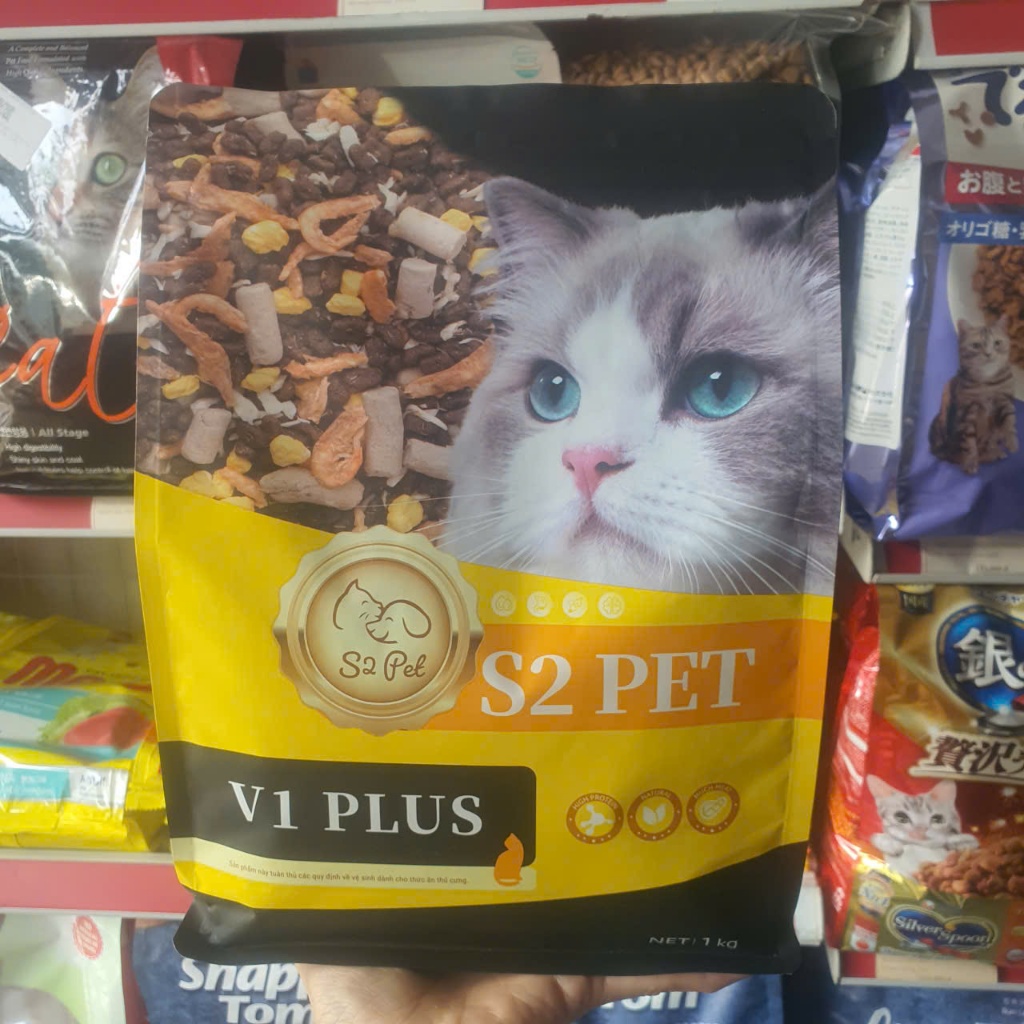 Hạt cho mèo S2 Pet dòng V1 topping gói 1kg