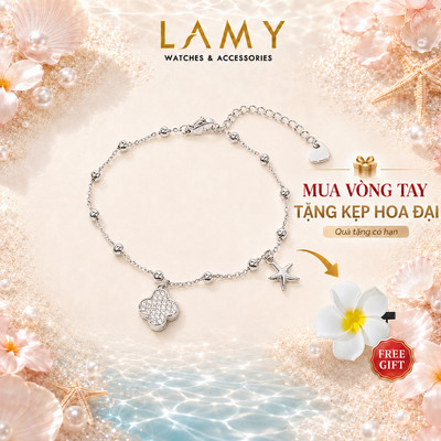Vòng tay nữ LAMY Lucky Four Leaf Star Gold Bracelet 2241