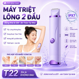 T22 Máy Triệt Lông 2 Đầu Đời Mới Không Đau, Dùng Được Toàn Thân, Không Để Lại Thâm Đen,Chống Nước Toàn Thân