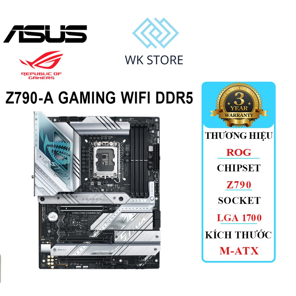 Mainboard  ASUS ROG STRIX Z790-A GAMING WIFI | LGA1700 ATX |- Bảo Hành 36 Tháng