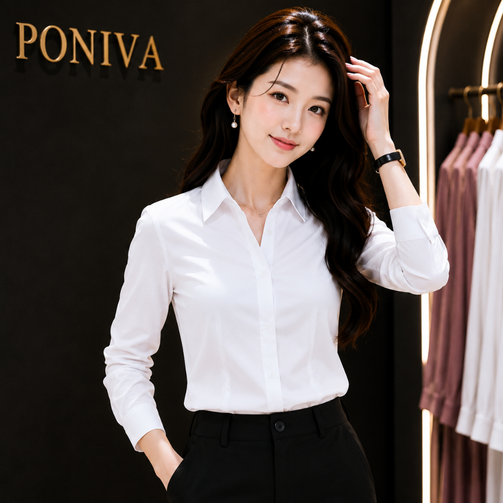 Áo Sơ Mi Nữ Trắng Công Sở EMEY LUXURY