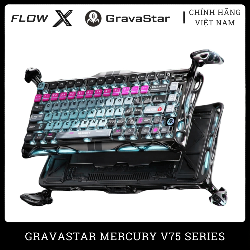 Bàn Phím Cơ GravaStar Mercury V75 Series Hall Effect Magnetic Switch Gaming Keyboard