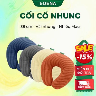 Gối cổ du lịch, văn phòng Edena gòn mềm mịn giúp giảm mỏi cổ