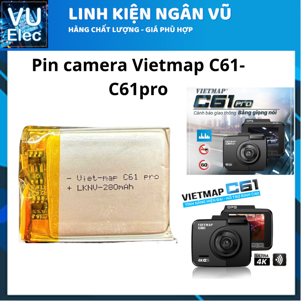 Pin camera vietmap C61 pro - C61