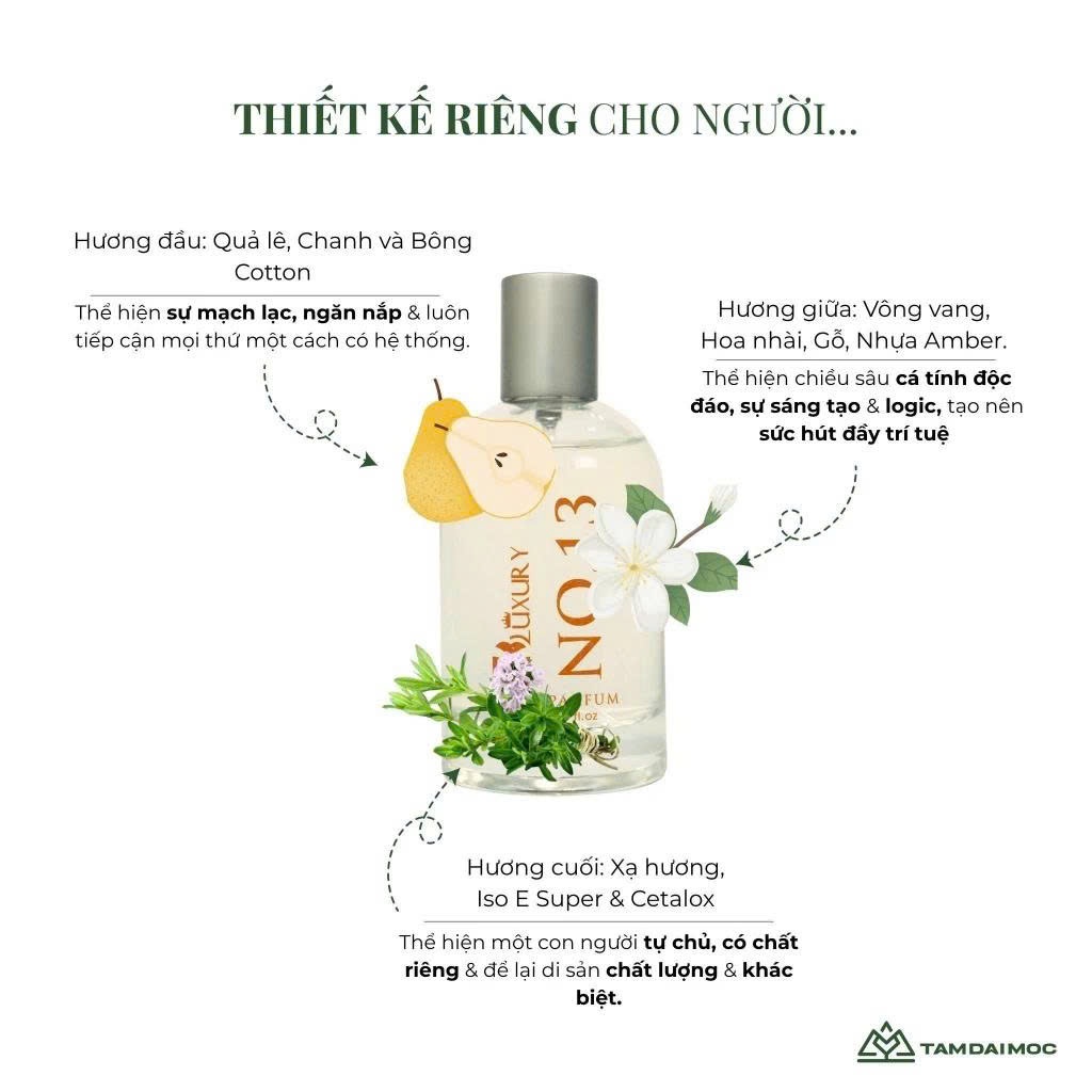 [Chính hãng] Nước hoa BK Luxury No.13 100ml – Unisex cao cấp, lưu hương lâu, mùi hương cuốn hút