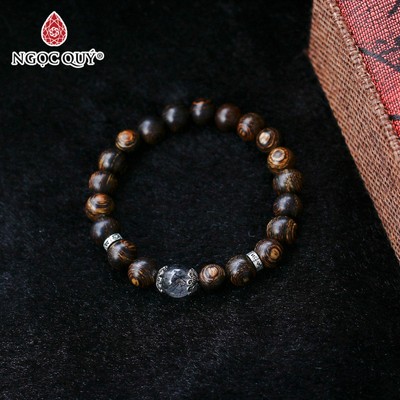 Vòng tay Trầm hương phối charm - Mẫu VC1239 - Ngọc Quý