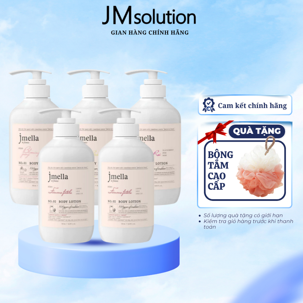 Dưỡng Thể JMella Hàn Quốc 500ml – Dưỡng Ẩm & Giữ Hương Lâu – Mịn Da, Thơm Sang, Chính Hãng