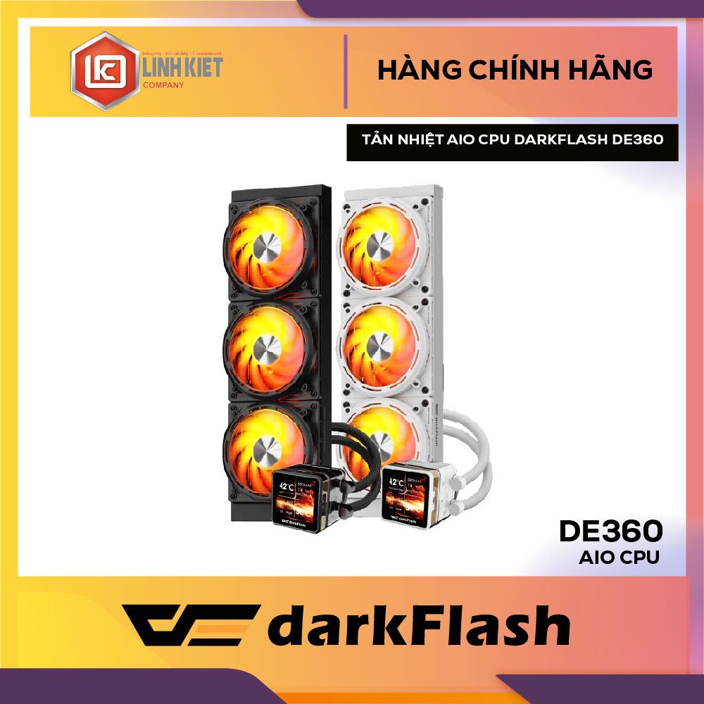 TẢN NHIỆT AIO 360MM DARKFLASH DE360 CÓ LCD DIGITAL