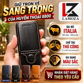 Bao Da Điện Thoại Nokia 8800 Da Bò Nhập Khẩu Chế Tác Thủ Công Chính Hãng LAMOZA  Màu Sắc Đa Dạng