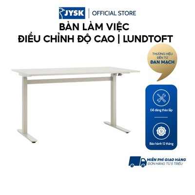 Bàn làm việc điều chỉnh độ cao | LUNDTOFT | gỗ công nghiệp/thép | be | R70xD130xC71/114cm