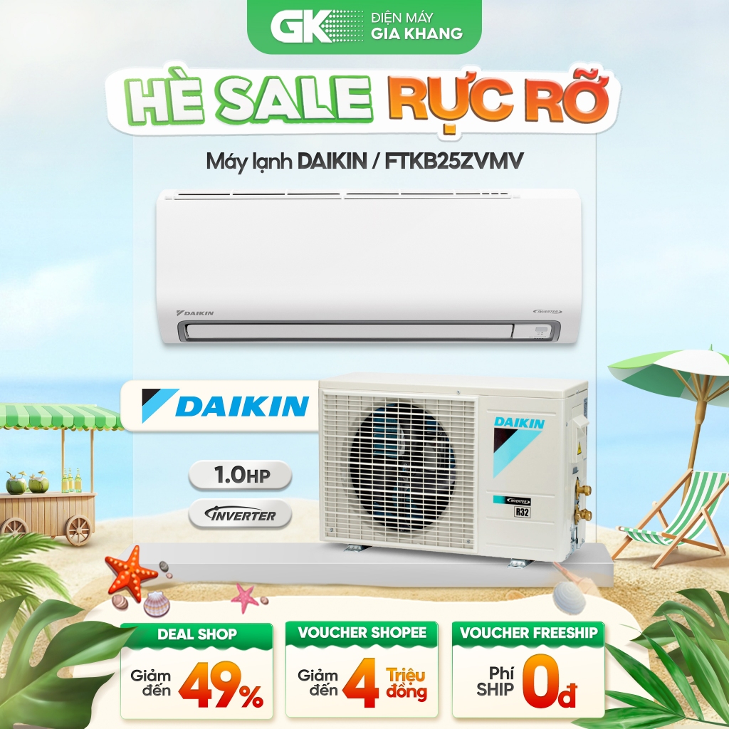 [K2] FTKB25ZVMV - Điều Hòa DAIKIN Inverter FTKB25ZVMV/RKB25ZVMV - 1HP  [Freeship HCM]{GIẢM 10%}
