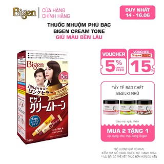Thuốc nhuộm tóc phủ bạc tại nhà bigen cream tone - phủ bạc nội địa nhật giữ màu bền lâu 80ml