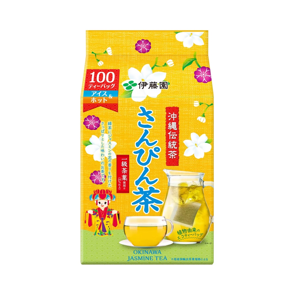 Okinawa Sanpin Cha Jasmine Green Tea 100 Tea Bags