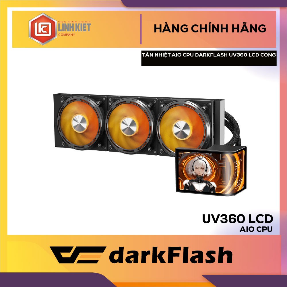 TẢN NHIỆT CONG AIO 360MM LCD CONG 6.7INCH IPS DARKFLASH UV360