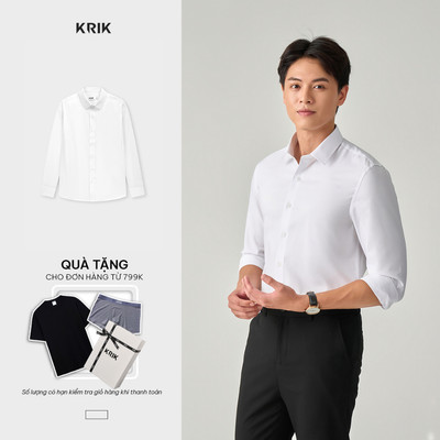 Áo Sơ Mi Nam KRIK Form Slim Chất Liệu Cao Cấp Thiết Kế Tối Giản Tinh Tế SD3293