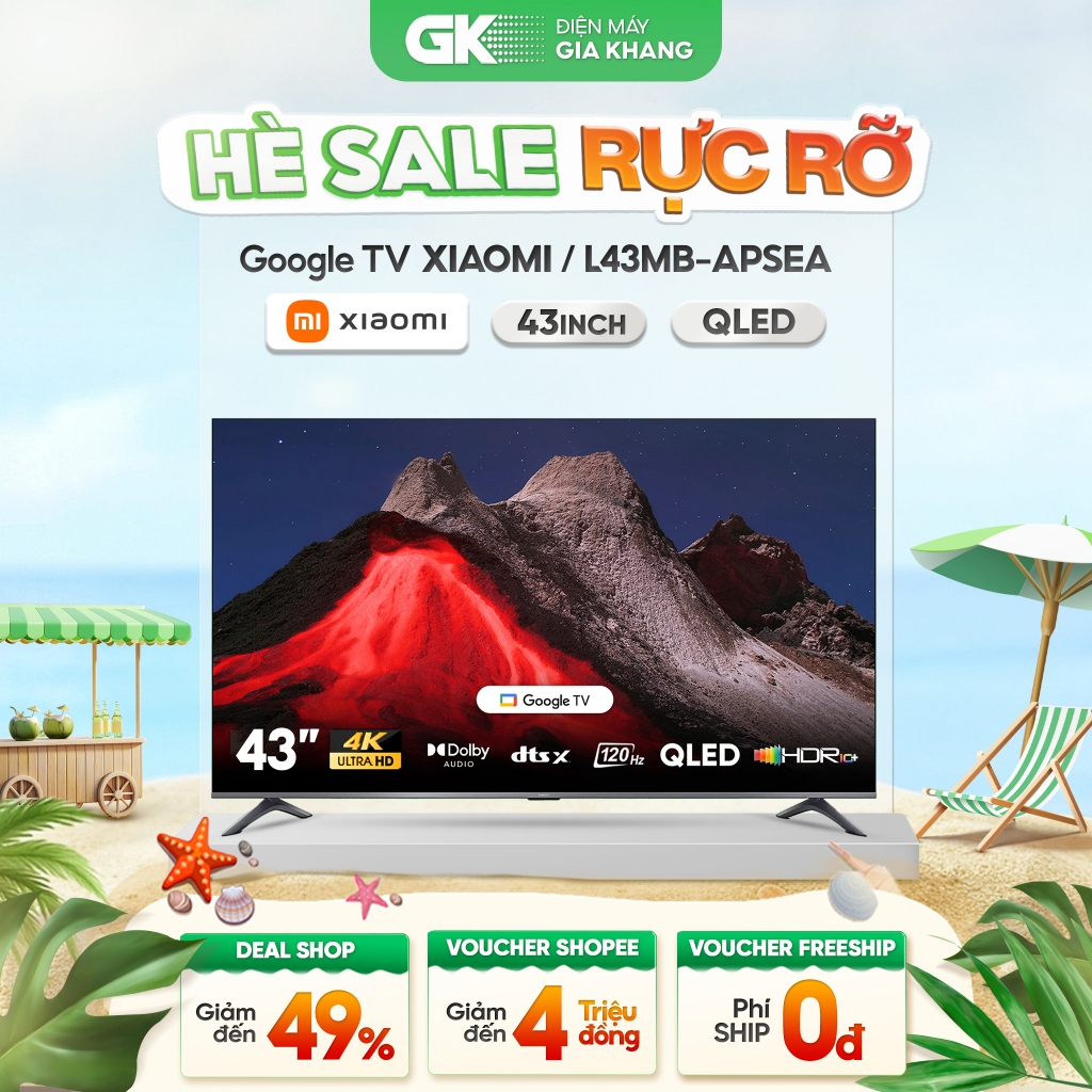L43MB-APSEA - Google Tivi QLED Xiaomi A Pro 4K 43 Inch L43MB-APSEA [Freeship CẦN THƠ]