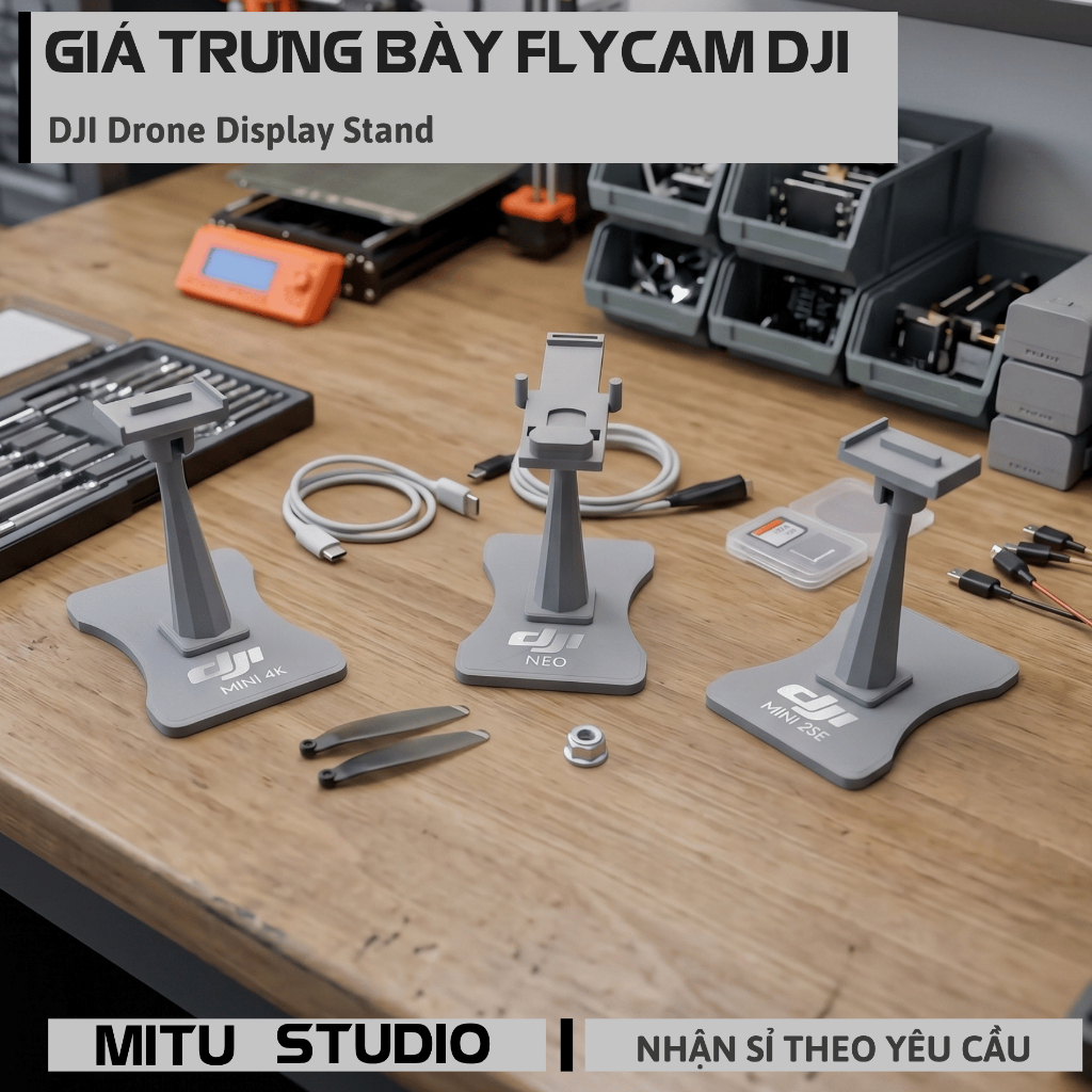 Giá Đỡ Trưng Bày Flycam DJI Neo, Neo 2, Mini Series - Kệ Để Drone DJI Chuyên Dụng, Phụ Kiện DJI Cao 