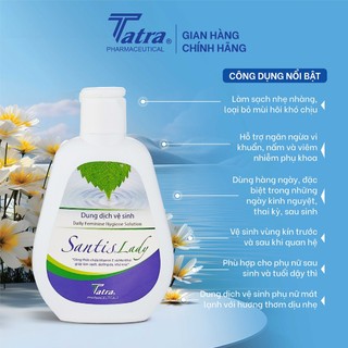 [Combo 2 Chai 100ml] Dung dịch vệ sinh phụ nữ - Santis Lady - Tatra