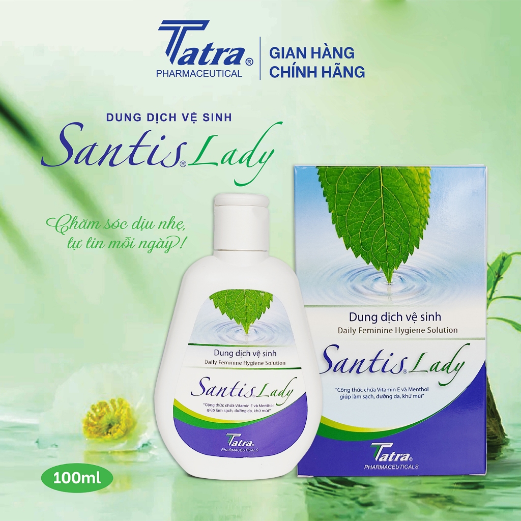 [Combo 2 Chai 100ml] Dung dịch vệ sinh phụ nữ - Santis Lady - Tatra