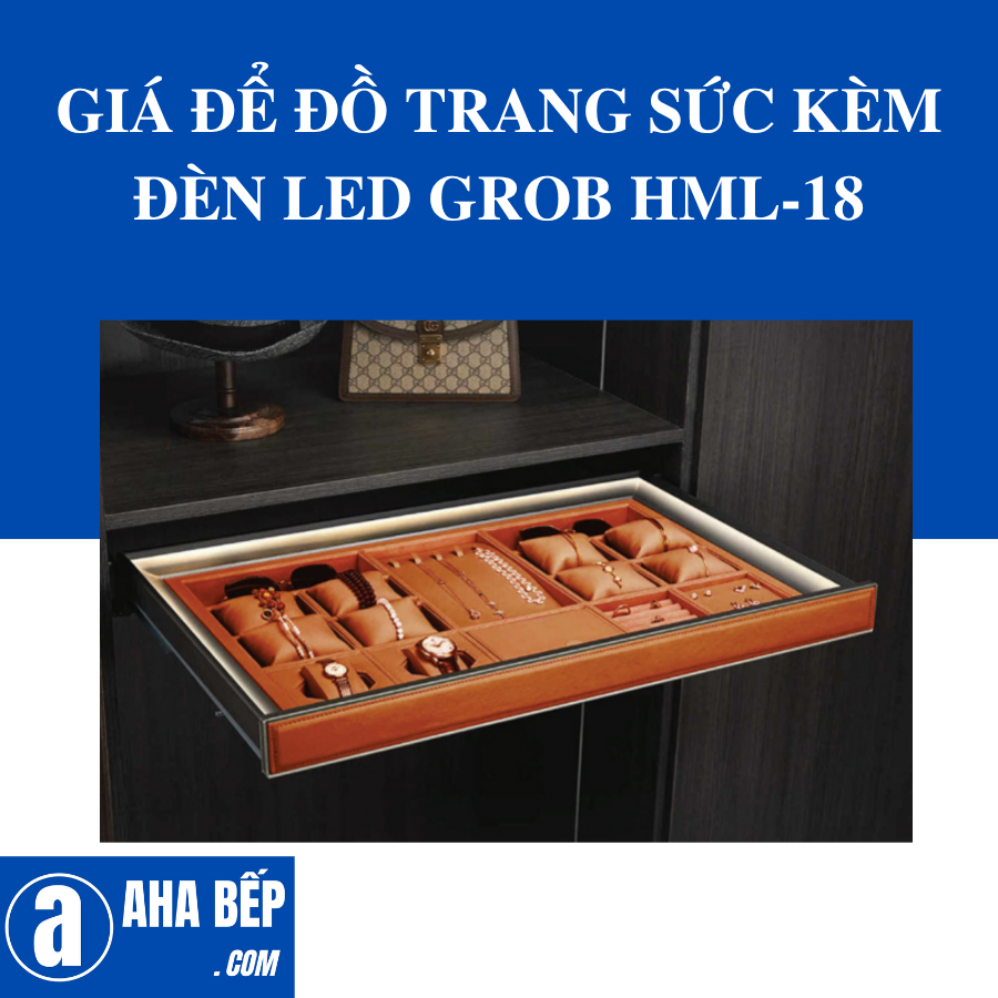 GIÁ ĐỂ ĐỒ TRANG SỨC KÈM ĐÈN LED GROB HML-18