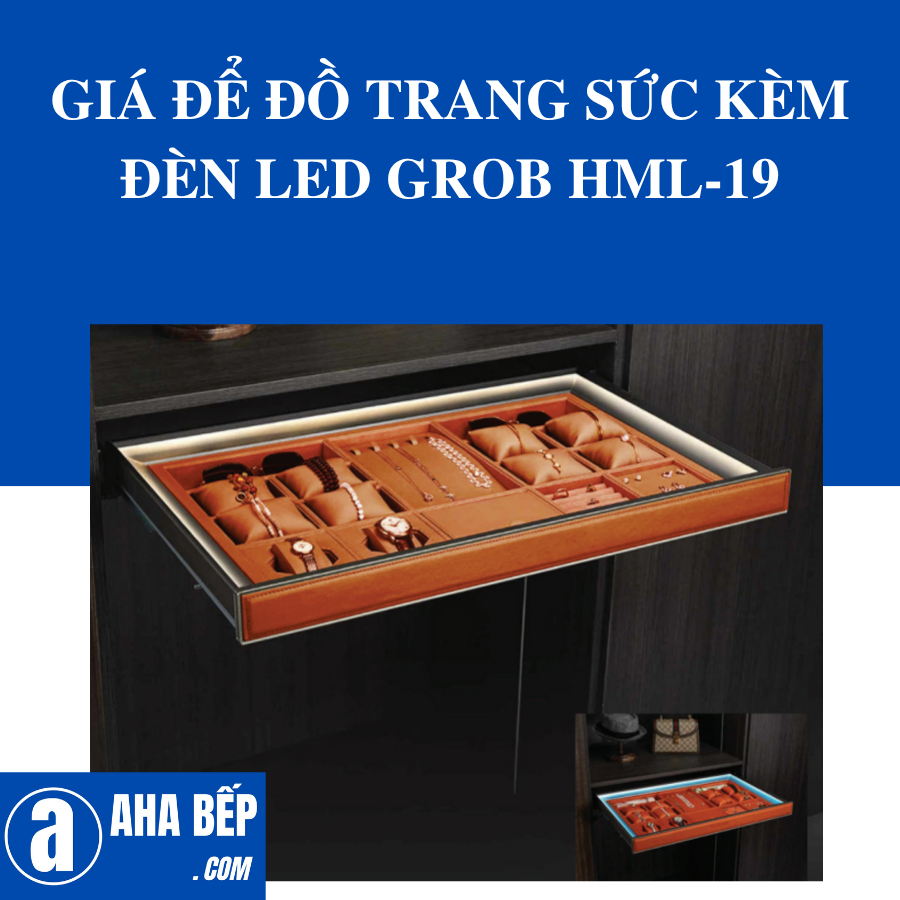 GIÁ ĐỂ ĐỒ TRANG SỨC KÈM ĐÈN LED GROB HML-19