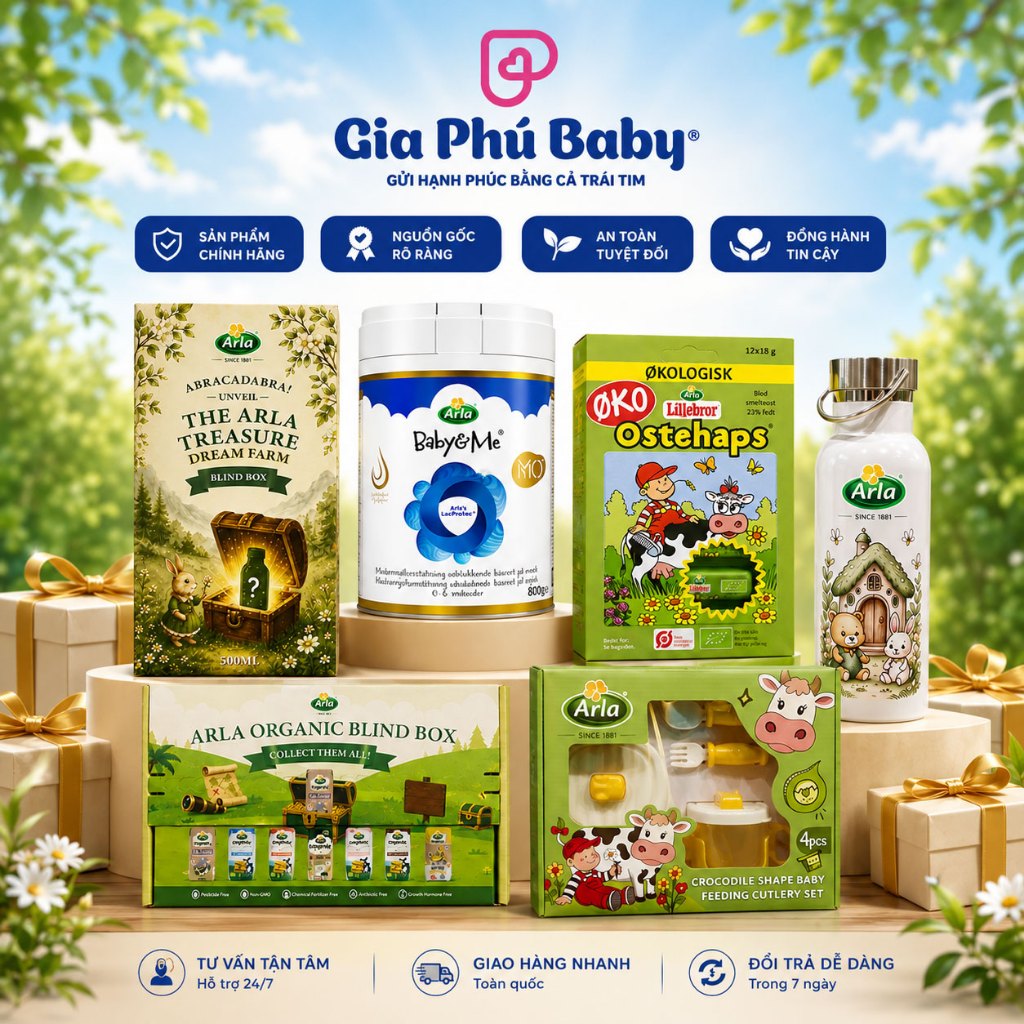 [ SỮA ARLA  + QUÀ TẶNG ]  Sữa Arla Baby&Me HMO Đan Mạch Chính Hãng – Lon 800g