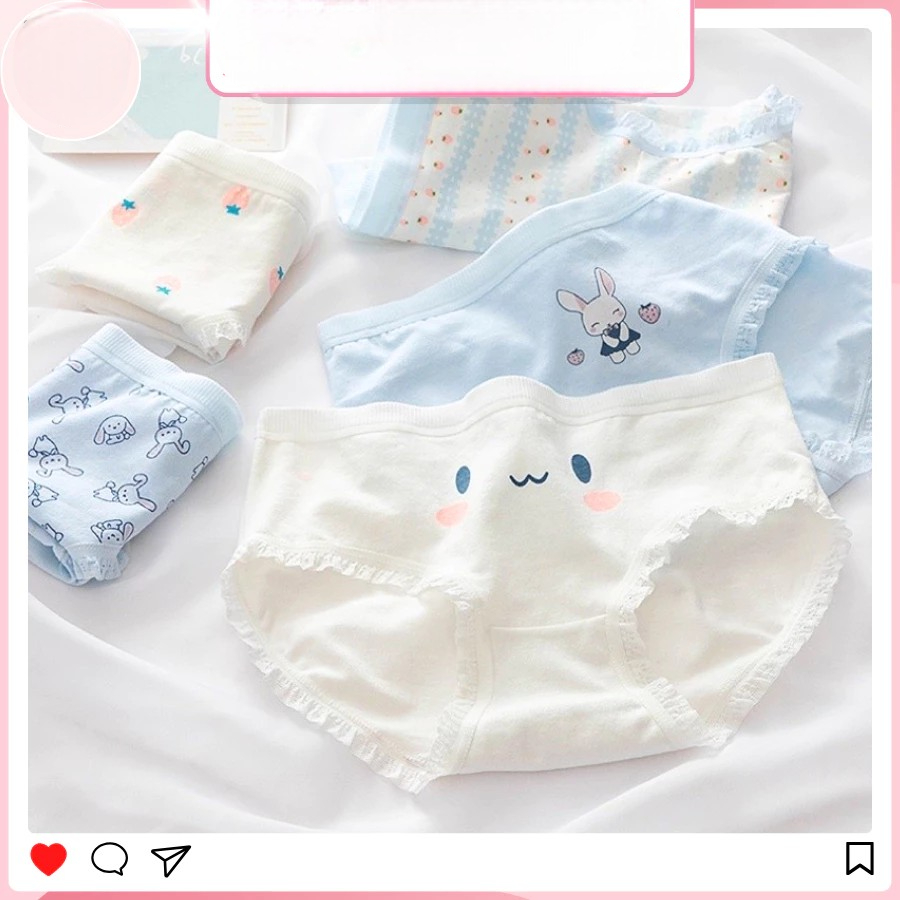 Combo 10 Quần Lót Nữ Cute Chất Cotton CAO CẤP, Quần Lót Nữ Thỏ Con Xinh Yêu Thời Trang Dễ Thương