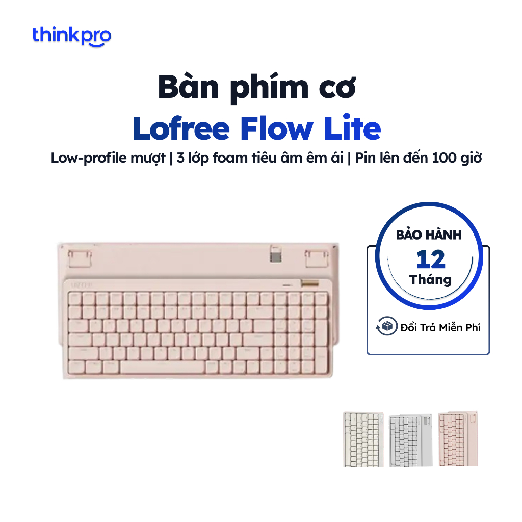 Bàn Phím Cơ Lofree Flow Lite 100 Keys, Wireless, Low Profile - LoFoLi