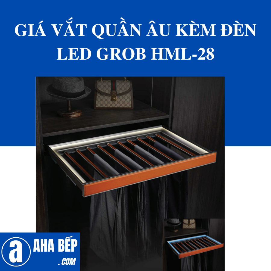 GIÁ VẮT QUẦN ÂU KÈM ĐÈN LED GROB HML-28