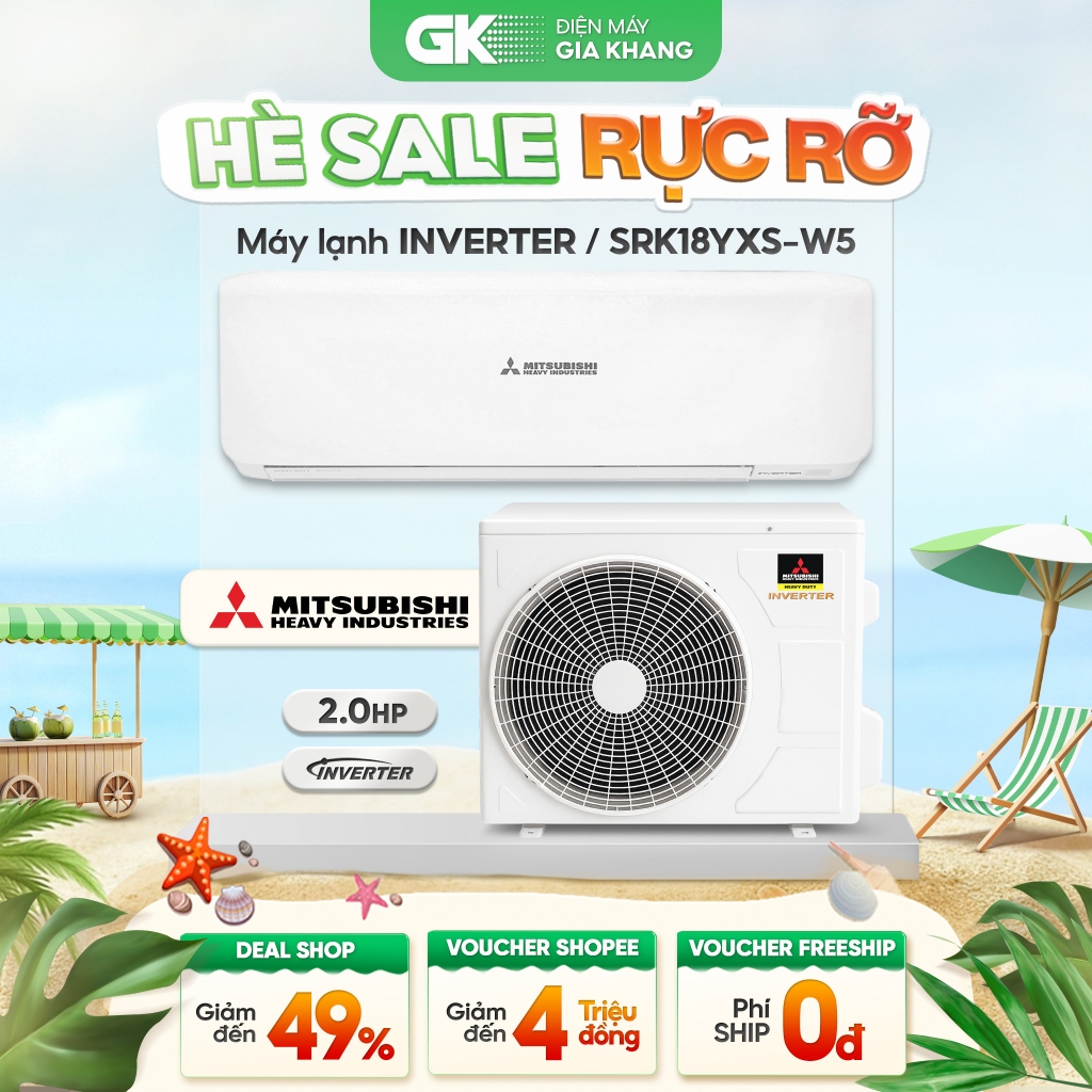 Máy Lạnh Mitsubishi Heavy Inverter 2 HP SRK18YXS-W5 - Thiết Kế Hiện Đại, Hiệu Suất Cao
