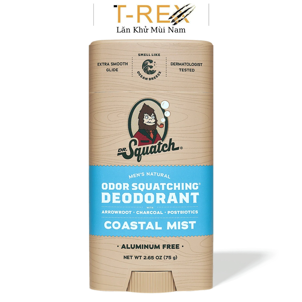 Lăn Khử Mùi Dr. Squatch Coastal Mist Aluminum Free Deodorant 75Gr