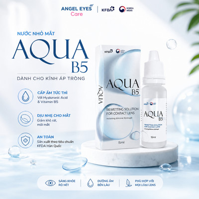 Nước nhỏ mắt kính áp tròng Aqua B5 | Dung dịch nhỏ mắt lens hỗ trợ cấp ẩm khi đeo lens