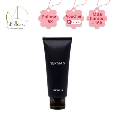 Gel rửa mặt Nerman Nano Curcumin 60s Fresh làm sạch lớp bụi bẩn, chất nhờn trên da mặt, ngừa mụn.