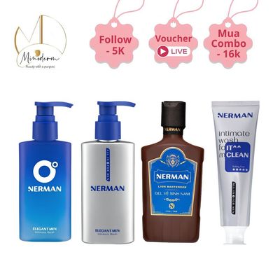 Dung dịch vệ sinh nam Nerman làm sạch, làm thơm và khử mùi  duy trì độ ẩm tự nhiên, không gây khô da