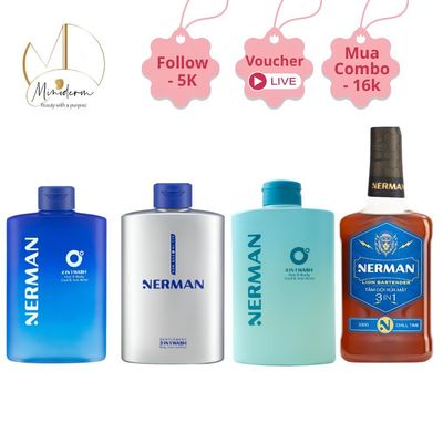 Sữa tắm gội NERMAN giúp làm sạch dịu nhẹ, giúp loại bỏ bụi bẩn, dầu thừa duy trì độ ẩm tự nhiên