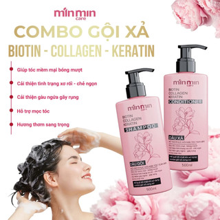 Dầu Gội MinMin Care, Dầu Gội xả Thảo Dược Gừng Tươi, Hà Thủ ô, Dầu Gội Xả Biotin, Collagen, Keratin