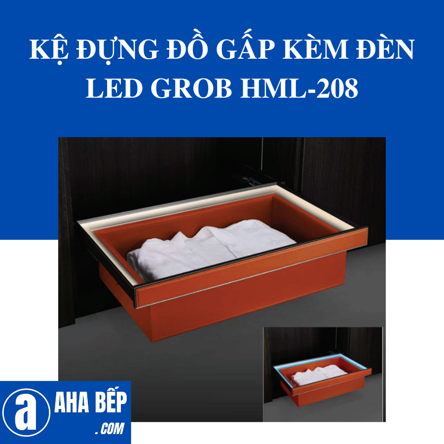 KỆ ĐỰNG ĐỒ GẤP KÈM ĐÈN LED GROB HML-208