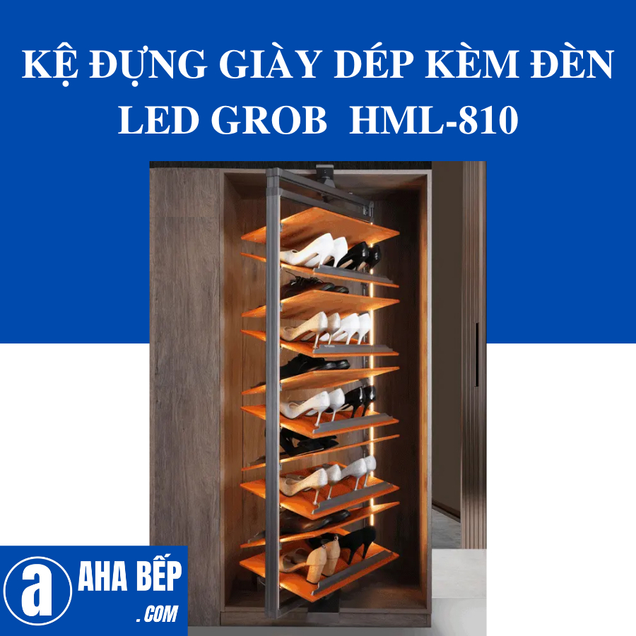 KỆ ĐỰNG GIÀY DÉP KÈM ĐÈN LED GROB HML-810