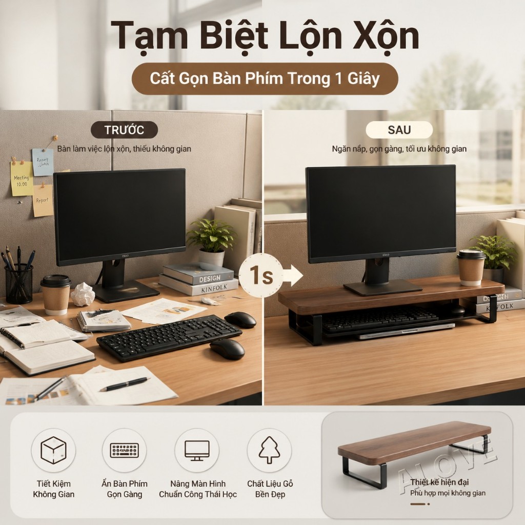 ALOVE kệ nâng màn hình máy tính để bàn kệ để đồ bàn làm việc giá đỡ laptop đa năng tiện dụng | BigBuy360 - bigbuy360.vn